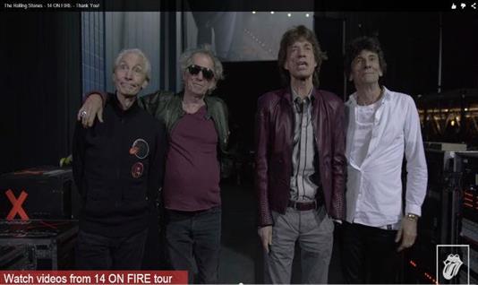 Los Stones grabaron un video  saludando a los fans